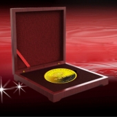 2013年1月：定制中國鐵建大橋合龍紀(jì)念金幣定制純金紀(jì)念幣