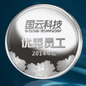 2015年1月；打造中科院下設企業國云科技魯班獎純金獎牌定制