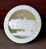 煙臺(tái)萬(wàn)華集團(tuán)年會(huì)慶典銀幣加工生產(chǎn),定制定做銀幣銀章