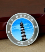 湖鎮(zhèn)舍利塔紀念銀章,紀念銀幣,純銀紀念幣定做