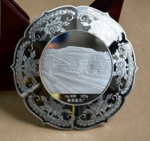 中平能化集團(tuán)銀盤制作,純銀銀盤定做,紀(jì)念銀盤定制