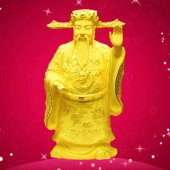 純金財神擺件定制、絨沙金財神工藝品擺件定做批發(fā)
