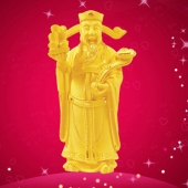 純金財神擺件定制、絨沙金財神工藝品擺件定做批發(fā)