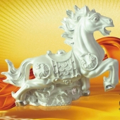 金錢馬純銀禮品加工定制、設計制作純銀工藝品